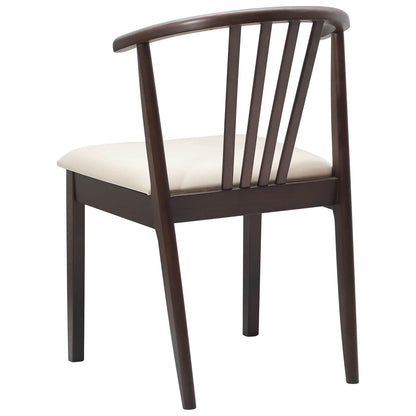 vidaXL Dining Chair 2 pcs Light Brown and Light Solid Rubberwood