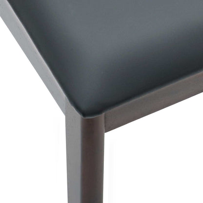 vidaXL Dining Chair 2 pcs Light Brown and Black Solid Rubberwood