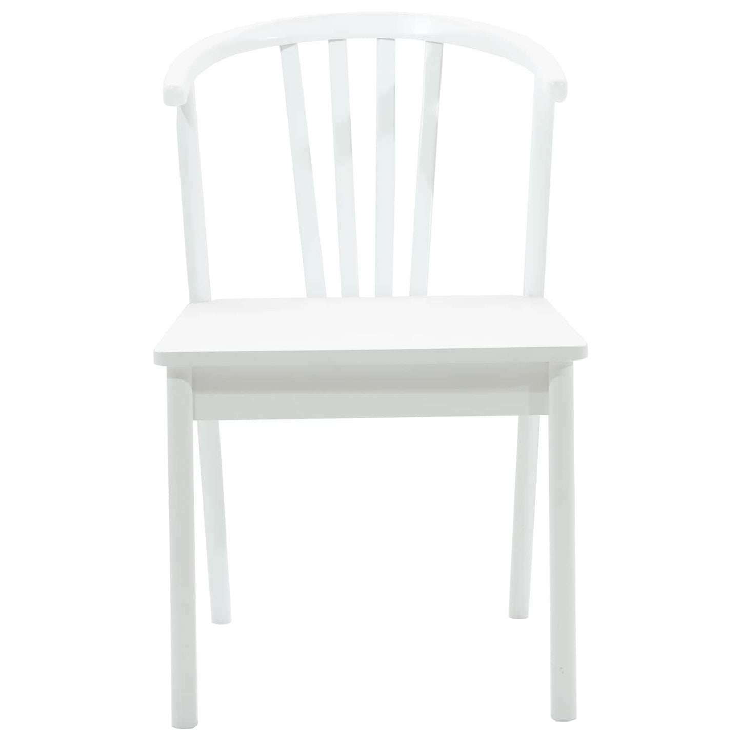 vidaXL Dining Chair 2 pcs White Solid Rubberwood