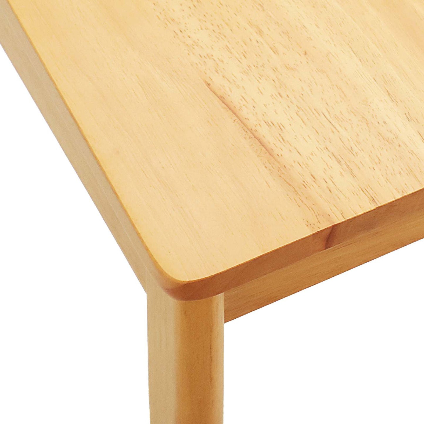 vidaXL Dining Chair 2 pcs Natural Solid Rubber Wood