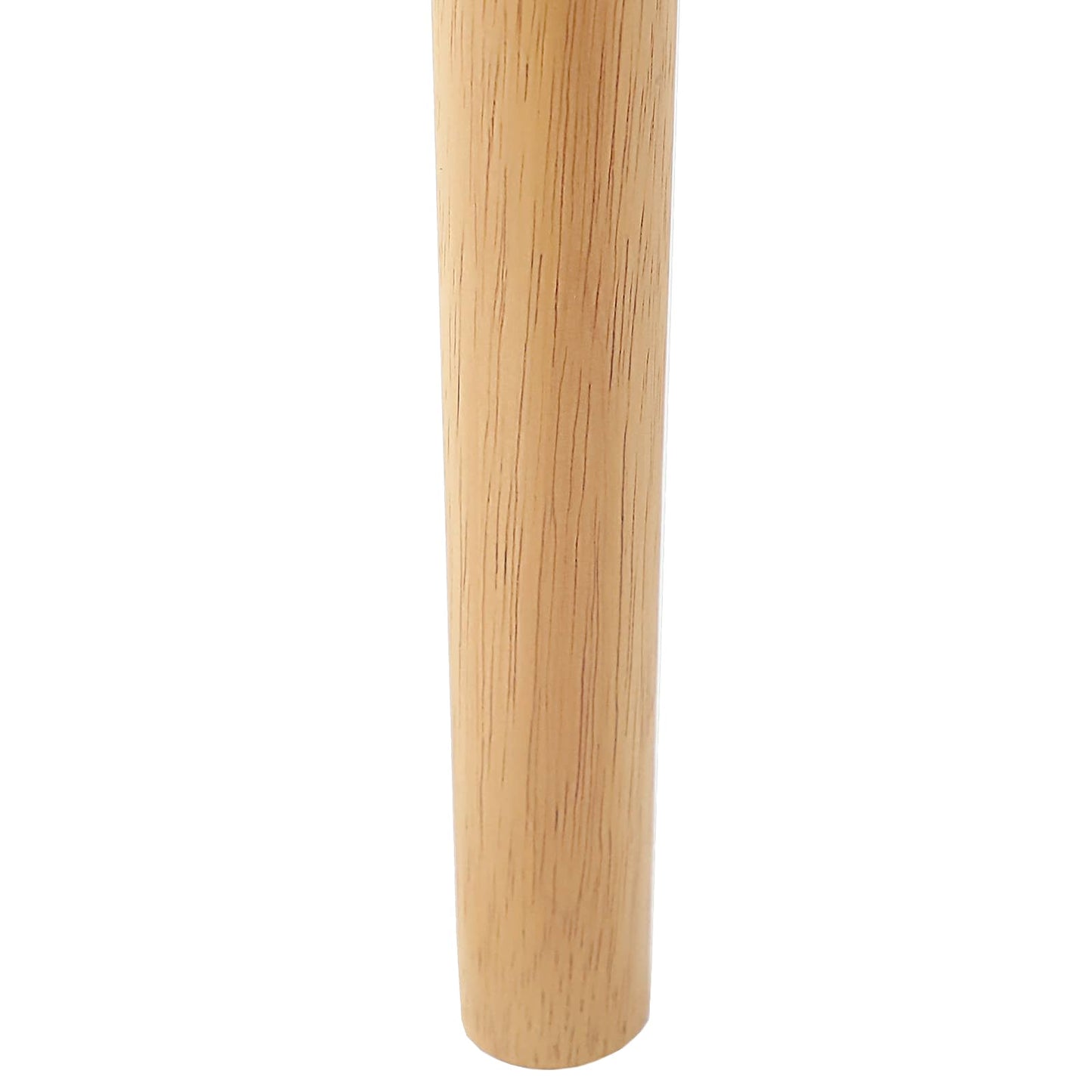vidaXL Dining Chair 2 pcs Natural Solid Rubber Wood