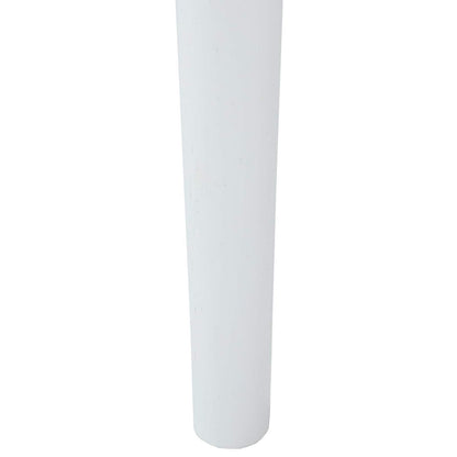 vidaXL Dining Chair 2 pcs White and Natural Solid Rubber Wood