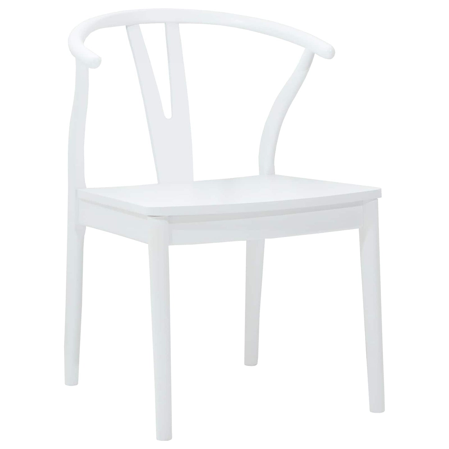 vidaXL Dining Chair 2 pcs White and White Solid Rubber Wood