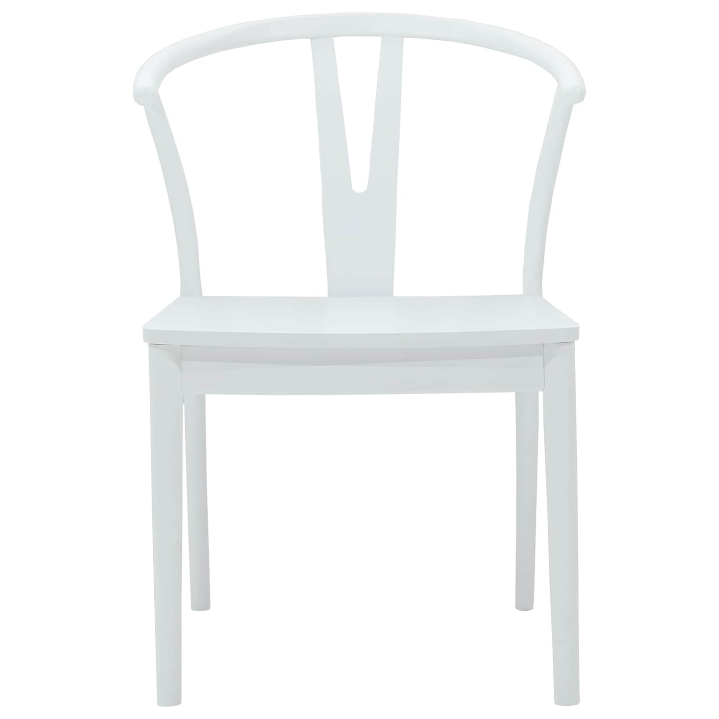 vidaXL Dining Chair 2 pcs White and White Solid Rubber Wood