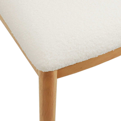 vidaXL Dining Chair 2 pcs Natural and Light Solid Rubber Wood