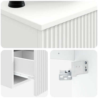vidaXL Bathroom Furniture Set 3 pcs White Engineered Wood