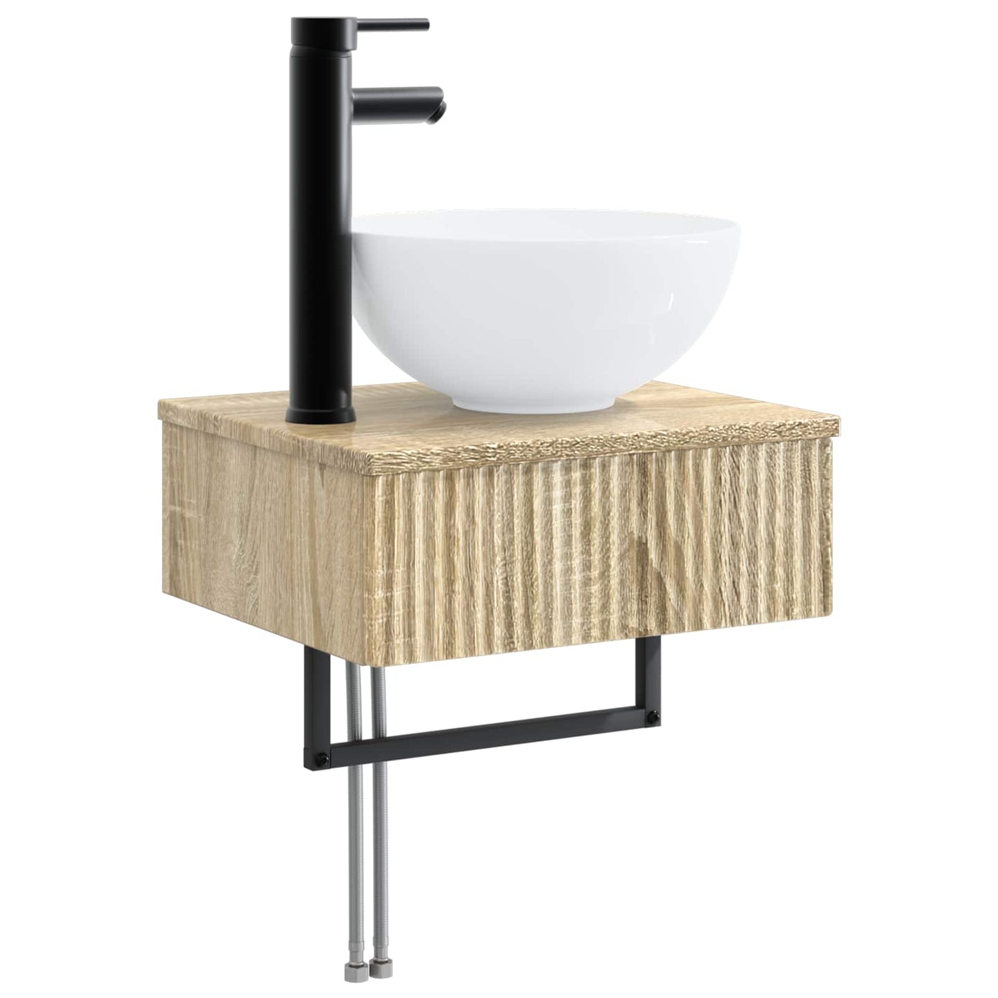 vidaXL Bathroom Furniture Set 3 pcs Sonoma Oak Engineered Wood