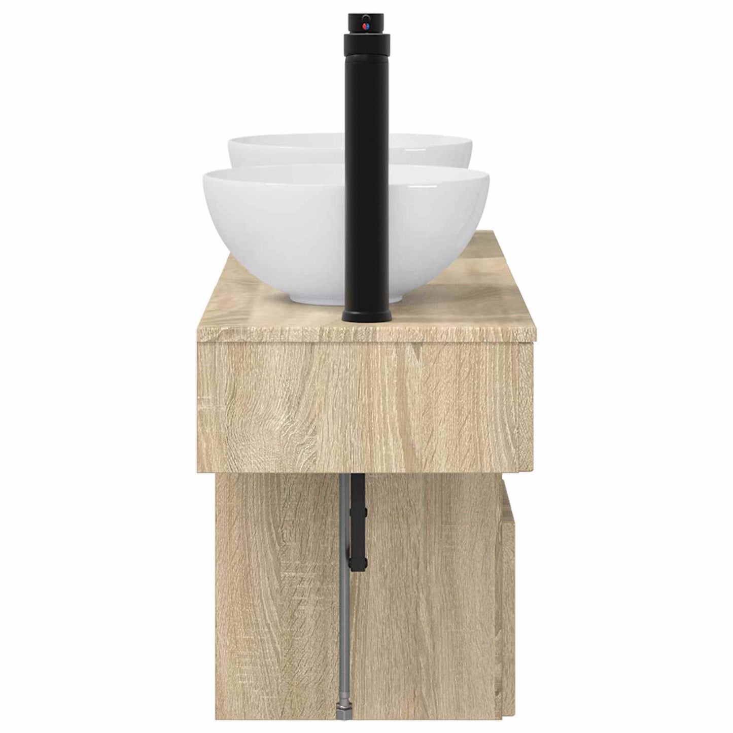 vidaXL Bathroom Furniture Set 3 pcs Sonoma Oak Engineered Wood