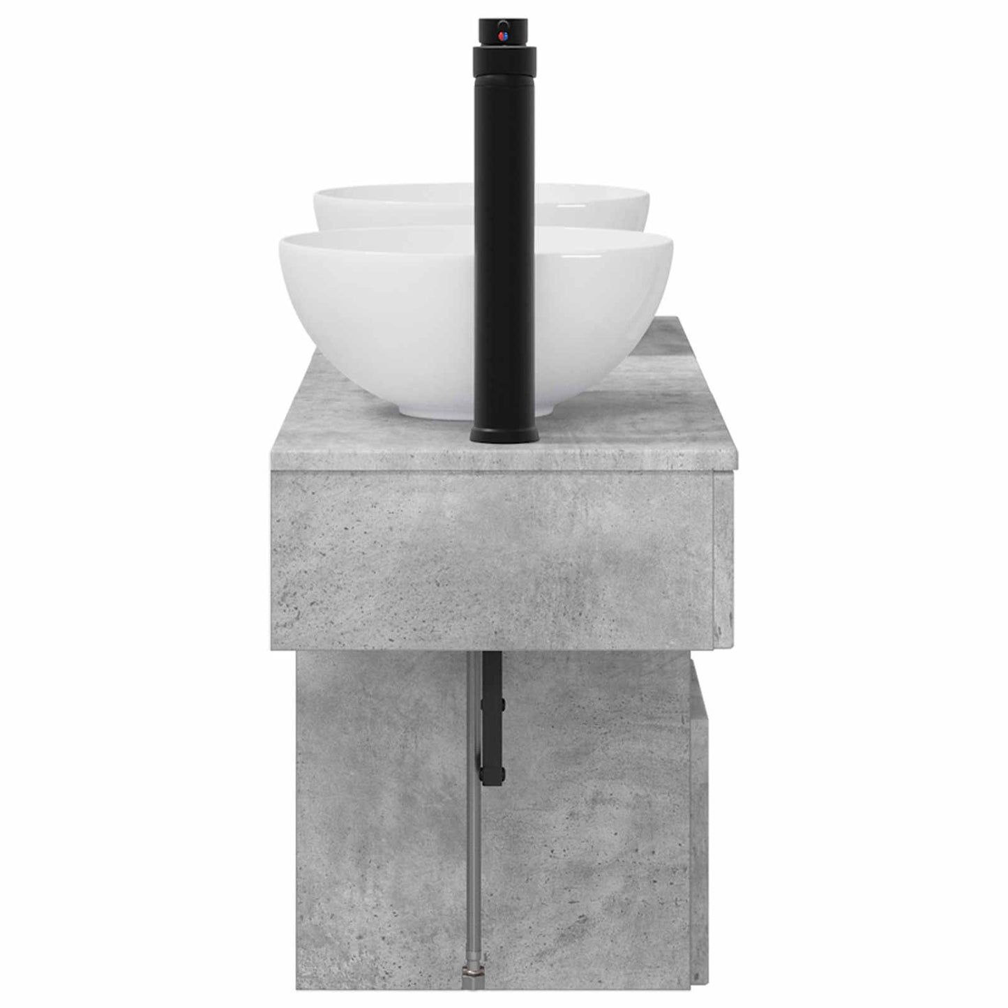vidaXL Bathroom Furniture Set 3 pcs Concrete Grey Engineered Wood