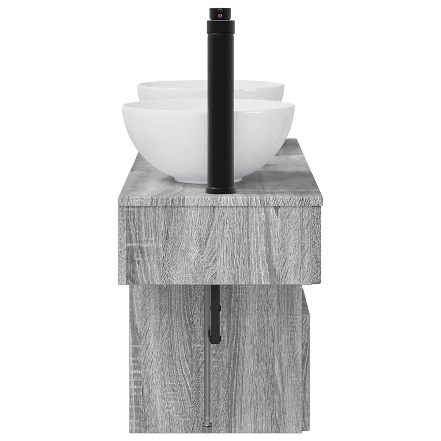 vidaXL Bathroom Furniture Set 3 pcs Grey Sonoma Engineered Wood