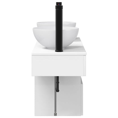 vidaXL Bathroom Furniture Set 3 pcs White Engineered Wood