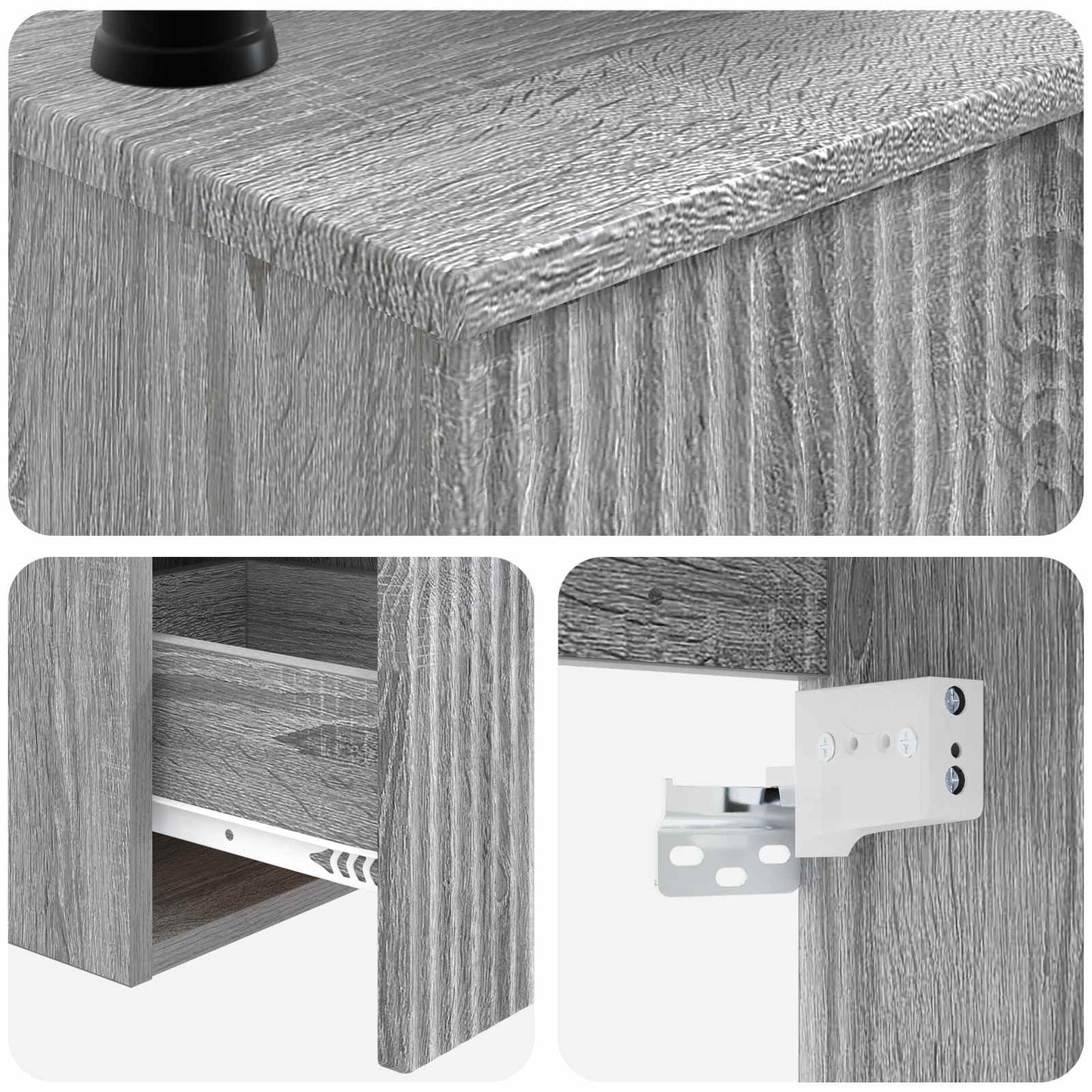 vidaXL Bathroom Furniture Set 3 pcs Grey Sonoma Engineered Wood