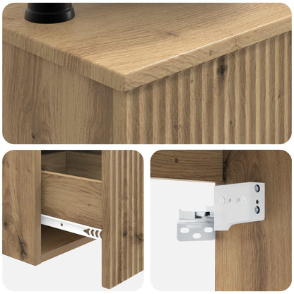 vidaXL Bathroom Furniture Set 3 pcs Artisan Oak Engineered Wood