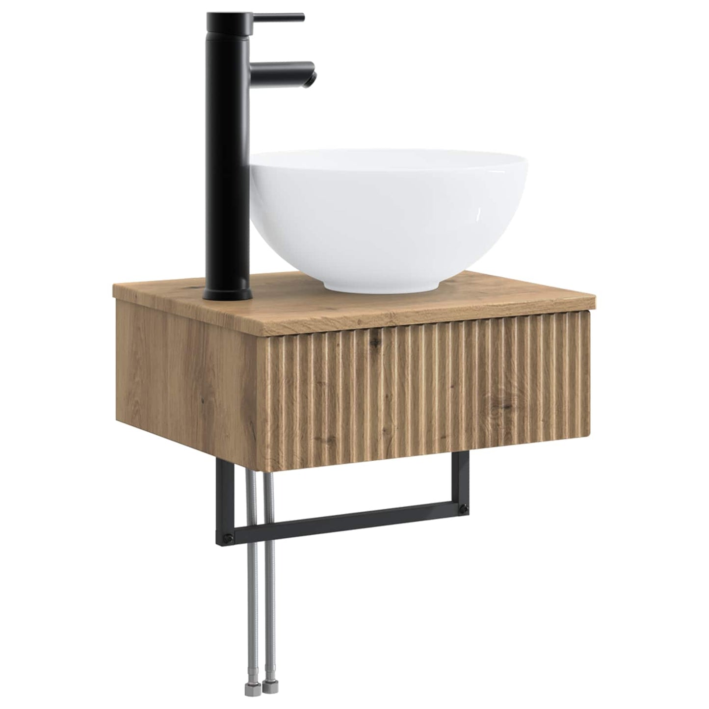 vidaXL Bathroom Furniture Set 3 pcs Artisan Oak Engineered Wood