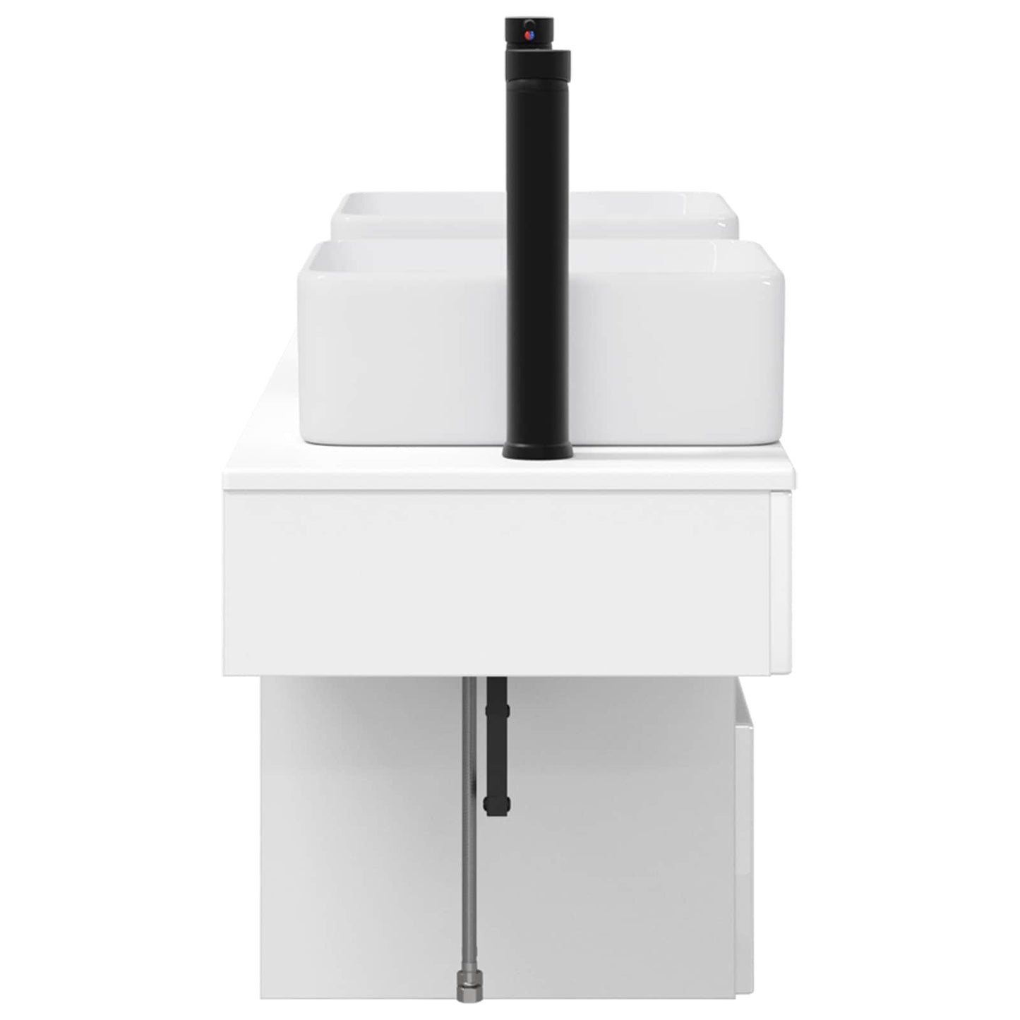 vidaXL Bathroom Furniture Set 3 pcs White Engineered Wood