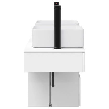 vidaXL Bathroom Furniture Set 3 pcs White Engineered Wood