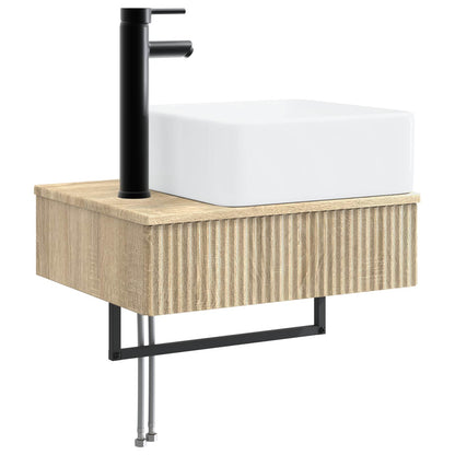 vidaXL Bathroom Furniture Set 3 pcs Sonoma Oak Engineered Wood