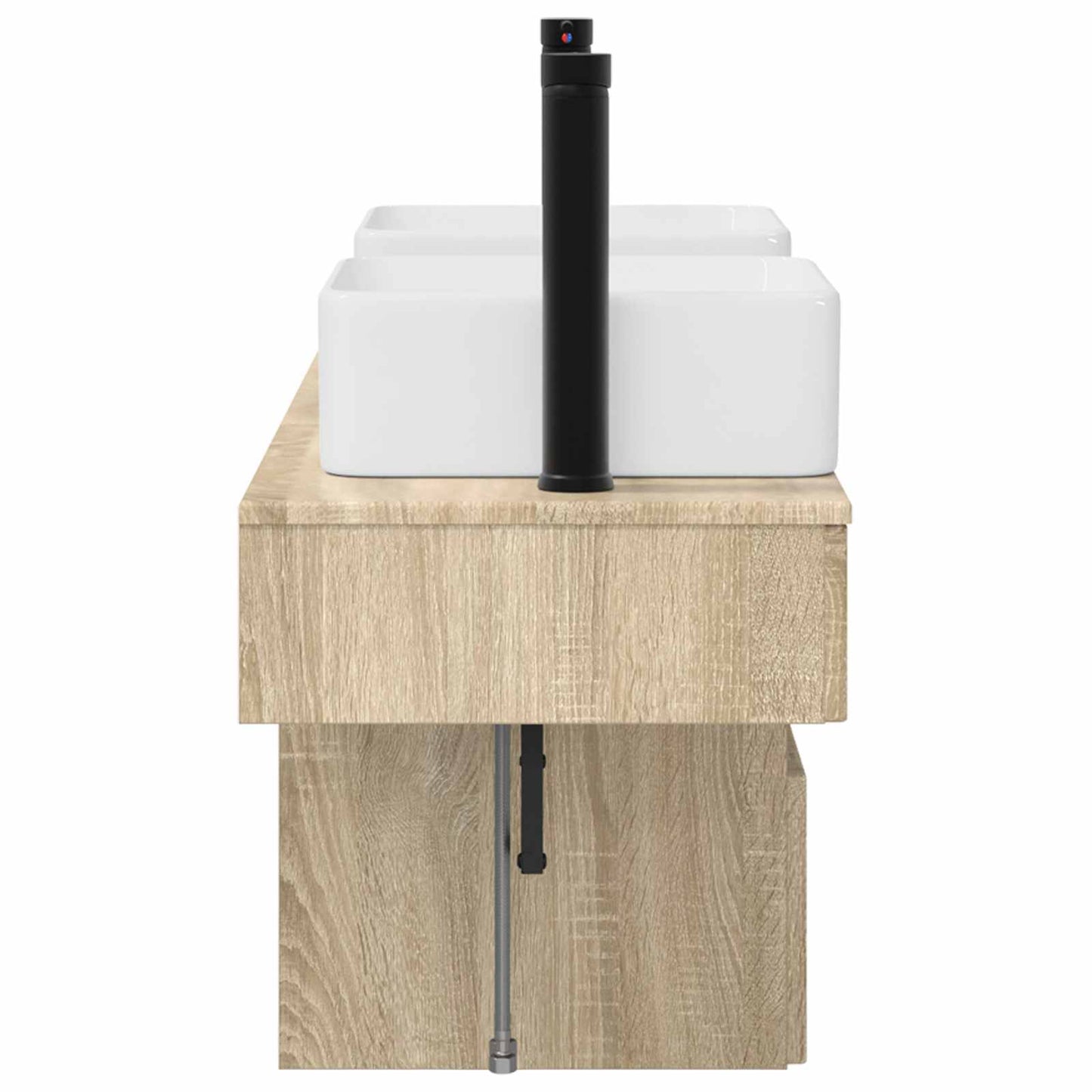 vidaXL Bathroom Furniture Set 3 pcs Sonoma Oak Engineered Wood