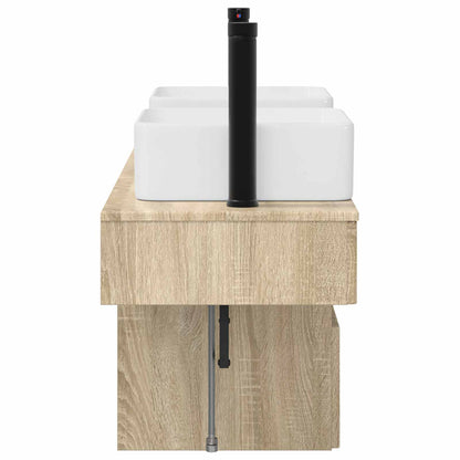 vidaXL Bathroom Furniture Set 3 pcs Sonoma Oak Engineered Wood