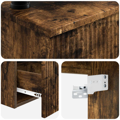 vidaXL Bathroom Furniture Set 3 pcs Smoked Oak Engineered Wood