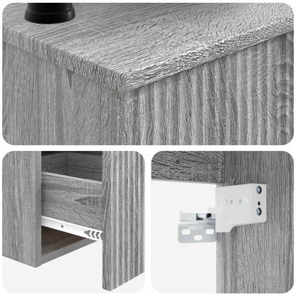 vidaXL Bathroom Furniture Set 3 pcs Grey Sonoma Engineered Wood