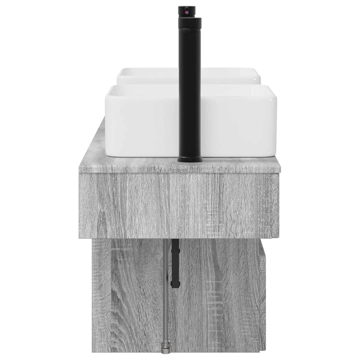 vidaXL Bathroom Furniture Set 3 pcs Grey Sonoma Engineered Wood
