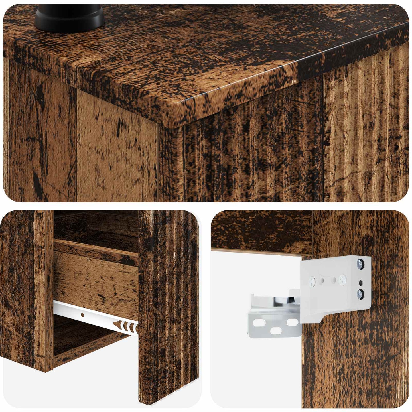vidaXL Bathroom Furniture Set 3 pcs Old Wood Engineered Wood
