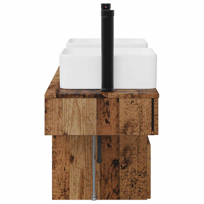 vidaXL Bathroom Furniture Set 3 pcs Old Wood Engineered Wood