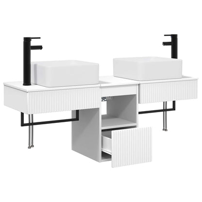 vidaXL Bathroom Cabinet Set 3 pcs White 53 x 35 x 39 cm