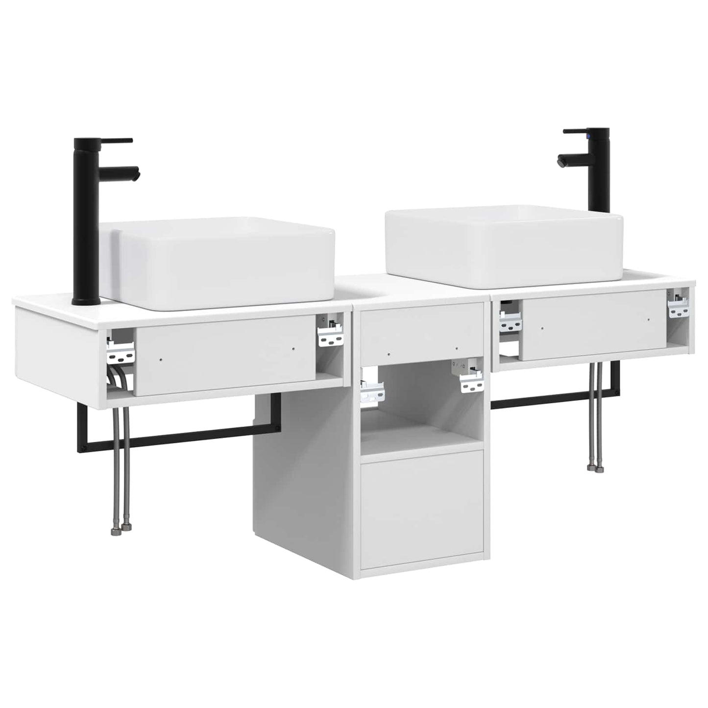 vidaXL Bathroom Cabinet Set 3 pcs White 53 x 35 x 39 cm