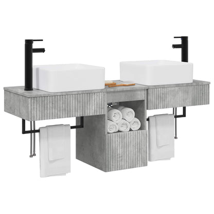 vidaXL Bathroom Cabinet Set 3 pcs Concrete Grey 53 x 35 x 39 cm
