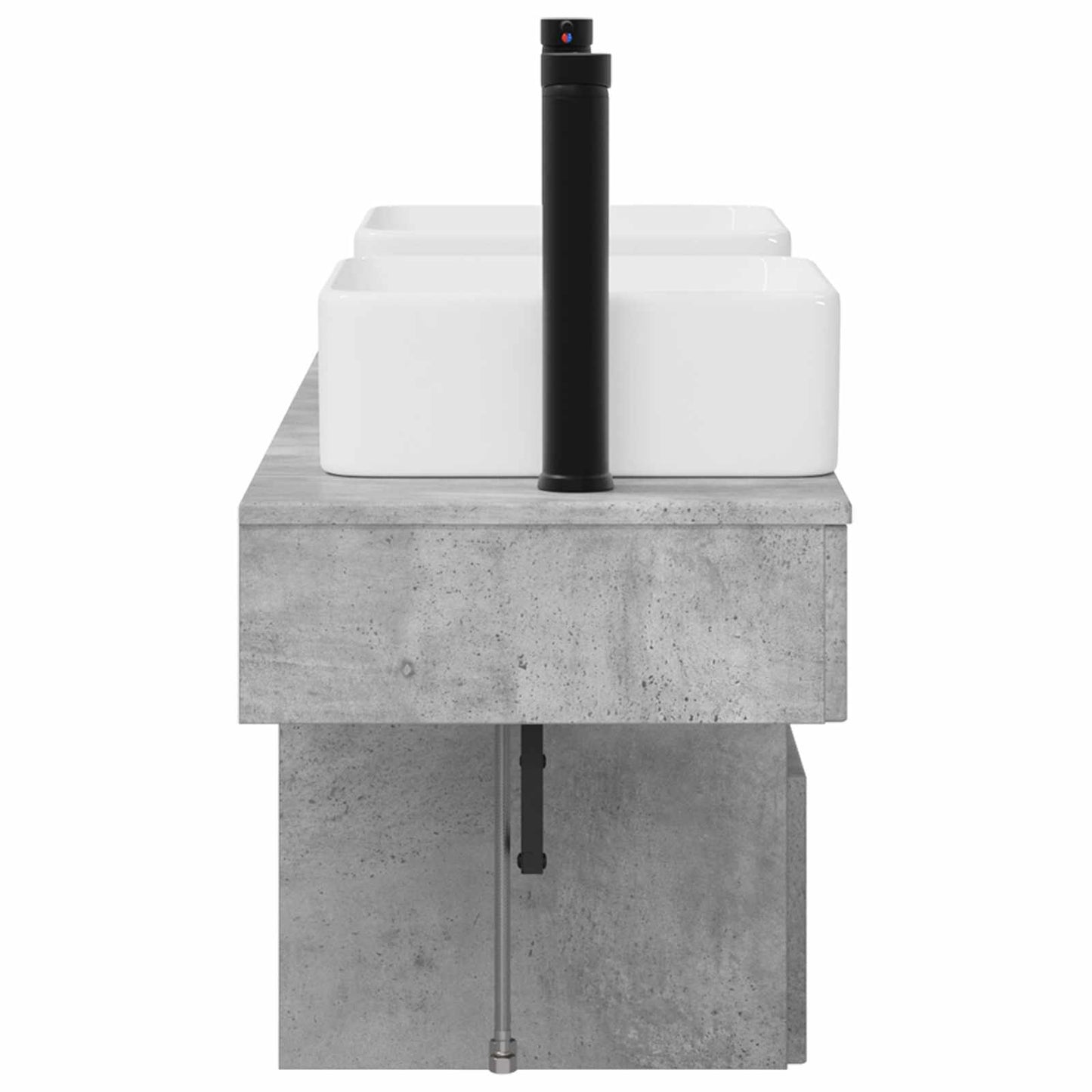 vidaXL Bathroom Cabinet Set 3 pcs Concrete Grey 53 x 35 x 39 cm