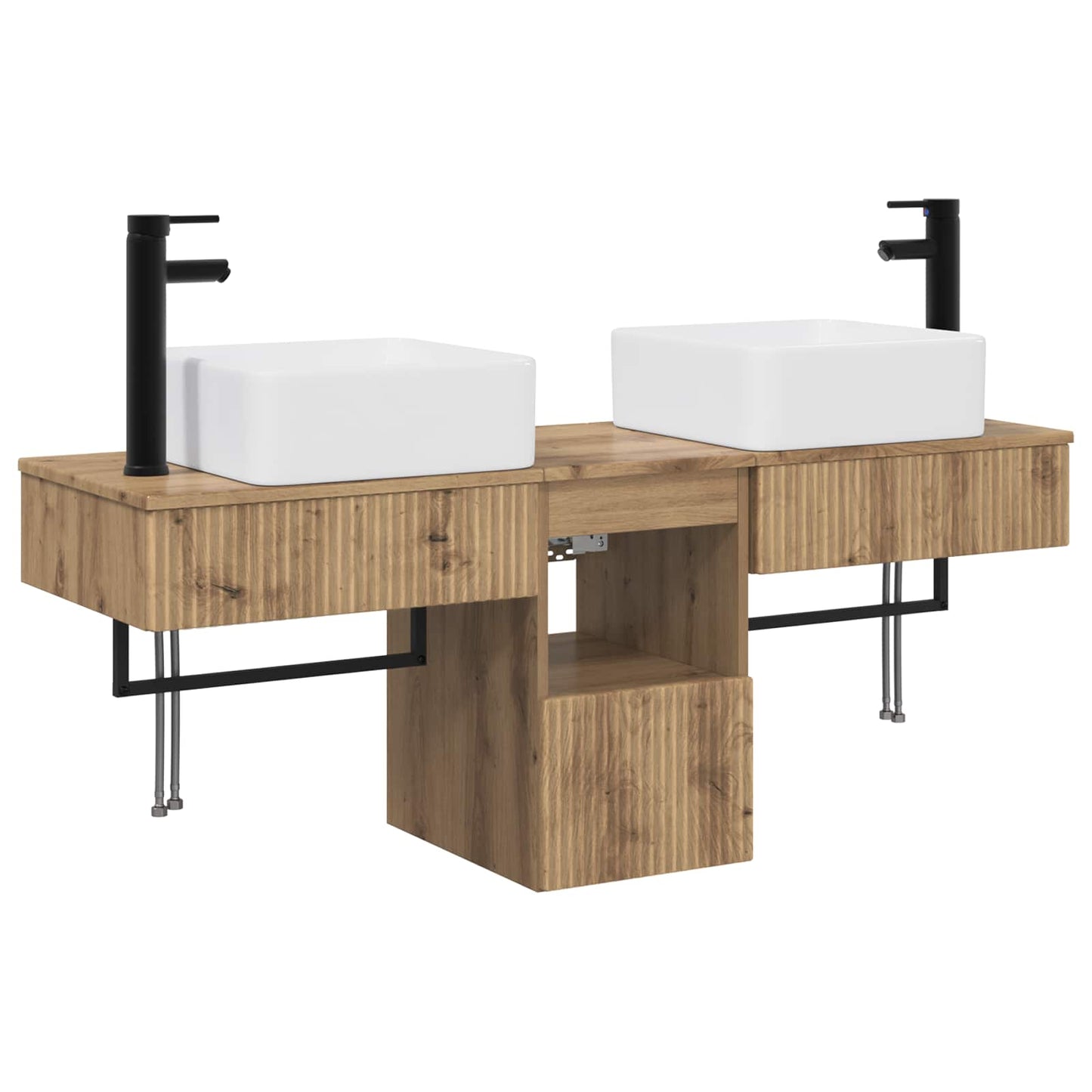 vidaXL Bathroom Cabinet Set 3 pcs Artisan Oak 53 x 35 x 39 cm