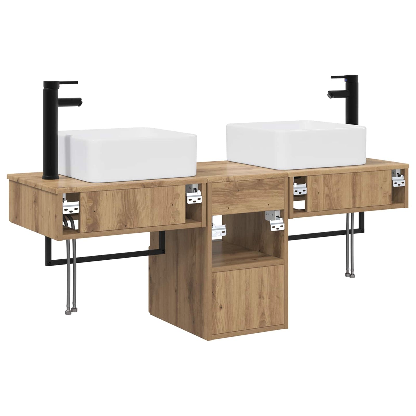 vidaXL Bathroom Cabinet Set 3 pcs Artisan Oak 53 x 35 x 39 cm