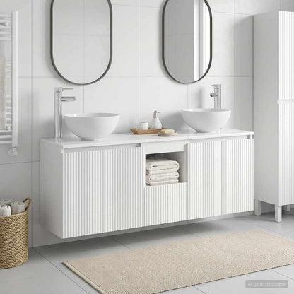 vidaXL Bathroom Cabinet Set 3 pcs White 49.5 x 35 x 63 cm