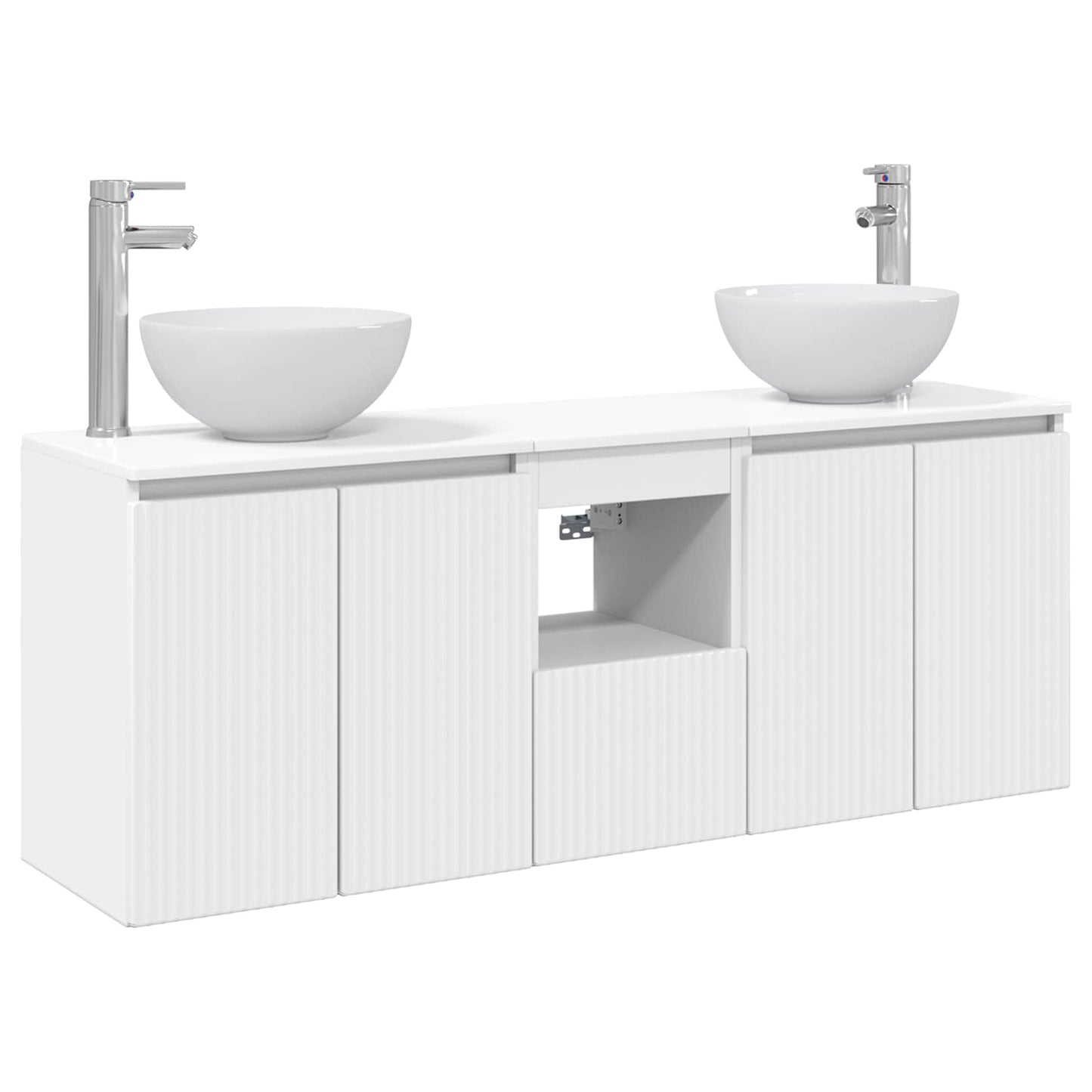 vidaXL Bathroom Cabinet Set 3 pcs White 49.5 x 35 x 63 cm