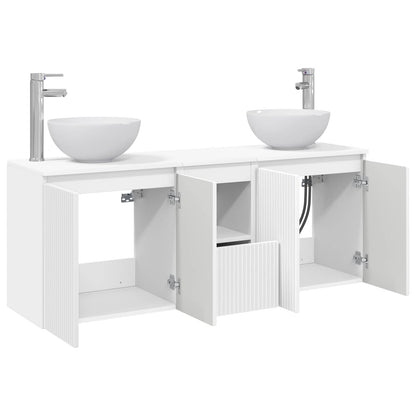vidaXL Bathroom Cabinet Set 3 pcs White 49.5 x 35 x 63 cm