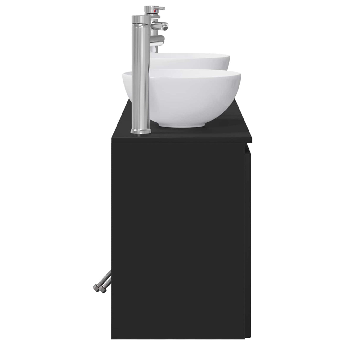 vidaXL Bathroom Cabinet Set 3 pcs Black 49.5 x 35 x 63 cm