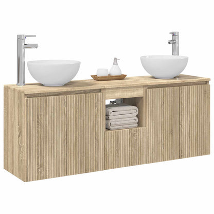 vidaXL Bathroom Cabinet Set 3 pcs Sonoma Oak 49.5 x 35 x 63 cm