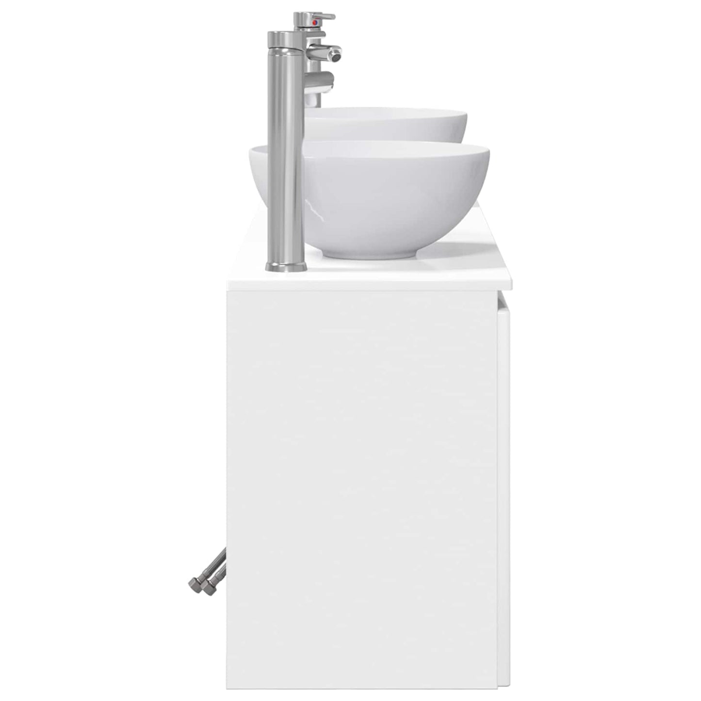 vidaXL Bathroom Cabinet Set 3 pcs High Gloss White 49.5 x 35 x 63 cm