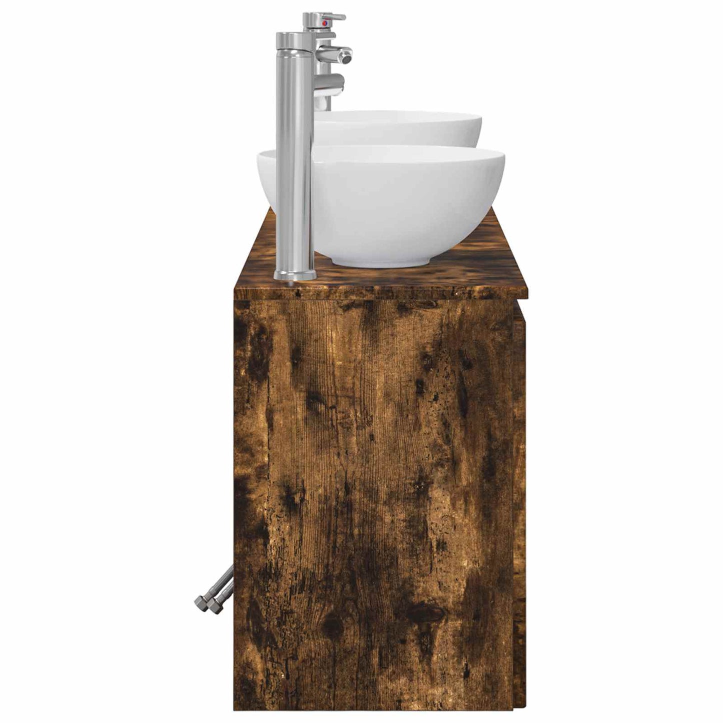 vidaXL Bathroom Cabinet Set 3 pcs Smoked Oak 49.5 x 35 x 63 cm