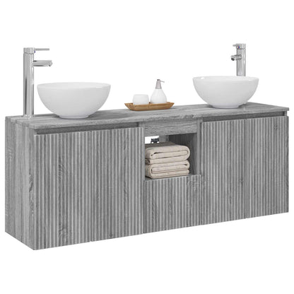 vidaXL Bathroom Cabinet Set 3 pcs Grey Sonoma 49.5 x 35 x 63 cm