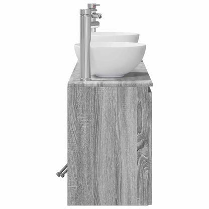 vidaXL Bathroom Cabinet Set 3 pcs Grey Sonoma 49.5 x 35 x 63 cm