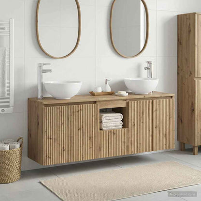 vidaXL Bathroom Cabinet Set 3 pcs Artisan Oak 49.5 x 35 x 63 cm