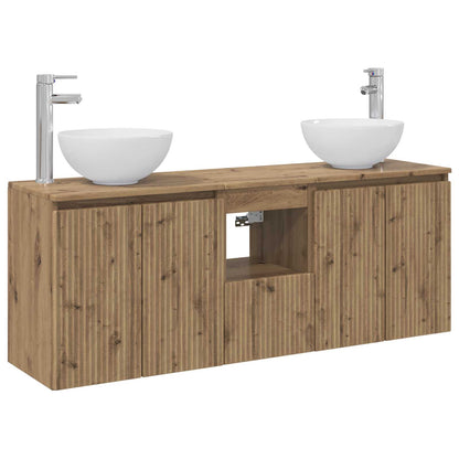 vidaXL Bathroom Cabinet Set 3 pcs Artisan Oak 49.5 x 35 x 63 cm