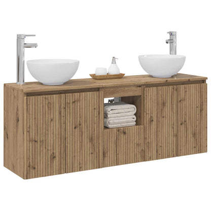 vidaXL Bathroom Cabinet Set 3 pcs Artisan Oak 49.5 x 35 x 63 cm