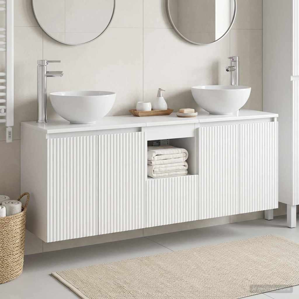vidaXL Bathroom Cabinet Set 3 pcs White 49.5 x 41 x 64.5 cm