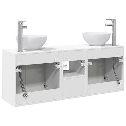 vidaXL Bathroom Cabinet Set 3 pcs White 49.5 x 41 x 64.5 cm