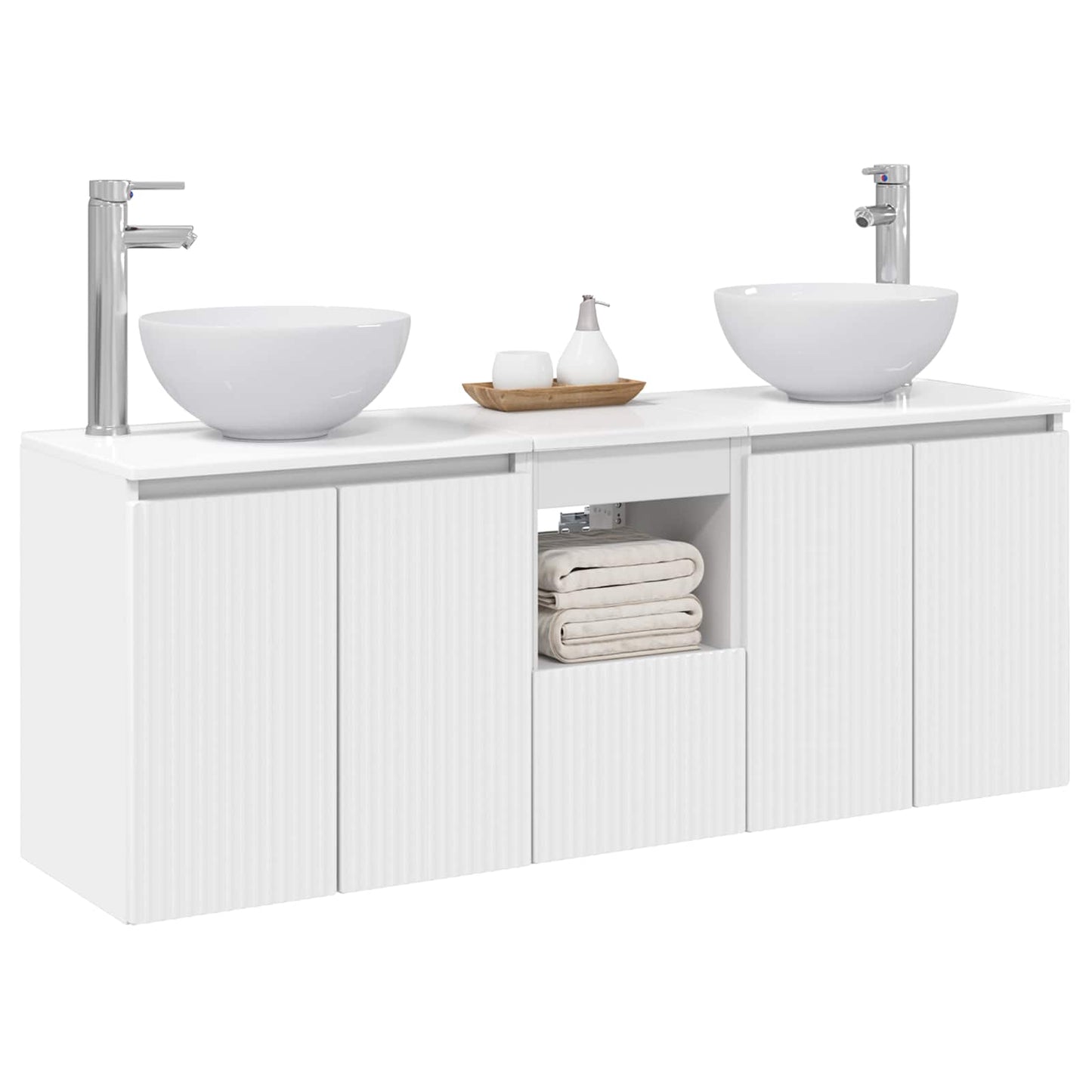vidaXL Bathroom Cabinet Set 3 pcs White 49.5 x 41 x 64.5 cm