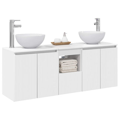 vidaXL Bathroom Cabinet Set 3 pcs White 49.5 x 41 x 64.5 cm